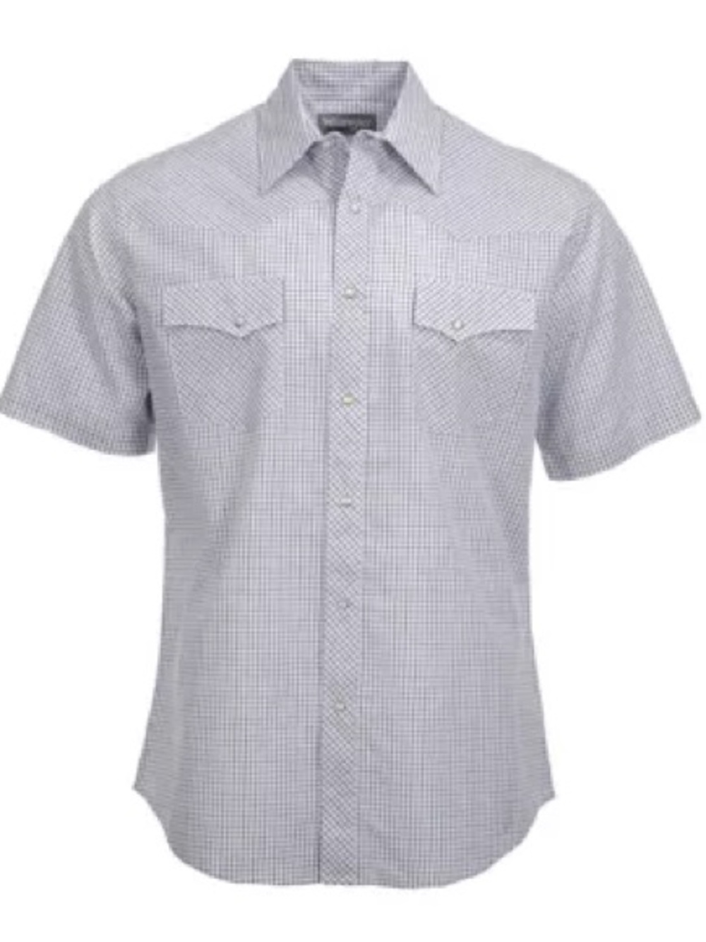 Wrangler Short-Sleeve Blue Geometric Print Shirt